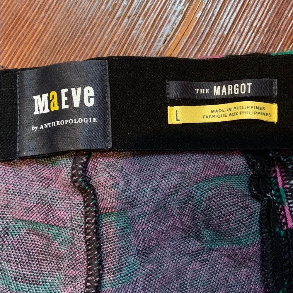 Anthropologie Maeve geometric cropped kick flares - Picture 5 of 7